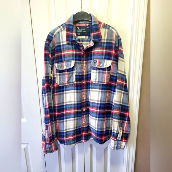 American Eagle Outfitters Other - AMERICAN EAGLE Size Large Red, White, and Blue Plaid Shirt